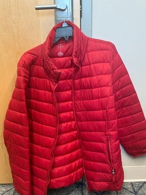 St. John's Bay Red Packable Puffer Jacket